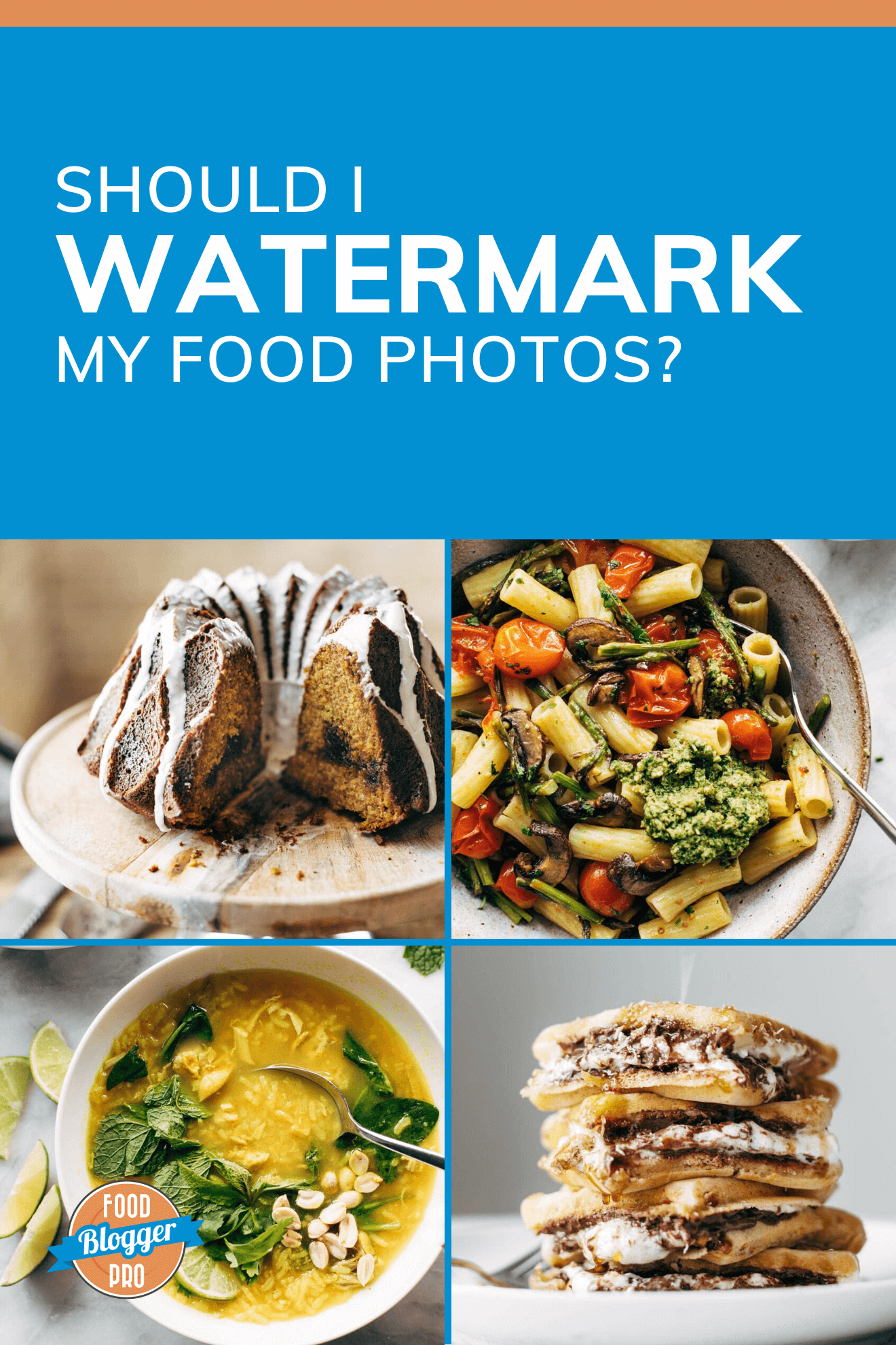 四张菜相片蓝后台标题为文章“IWatermarkMineFood相片