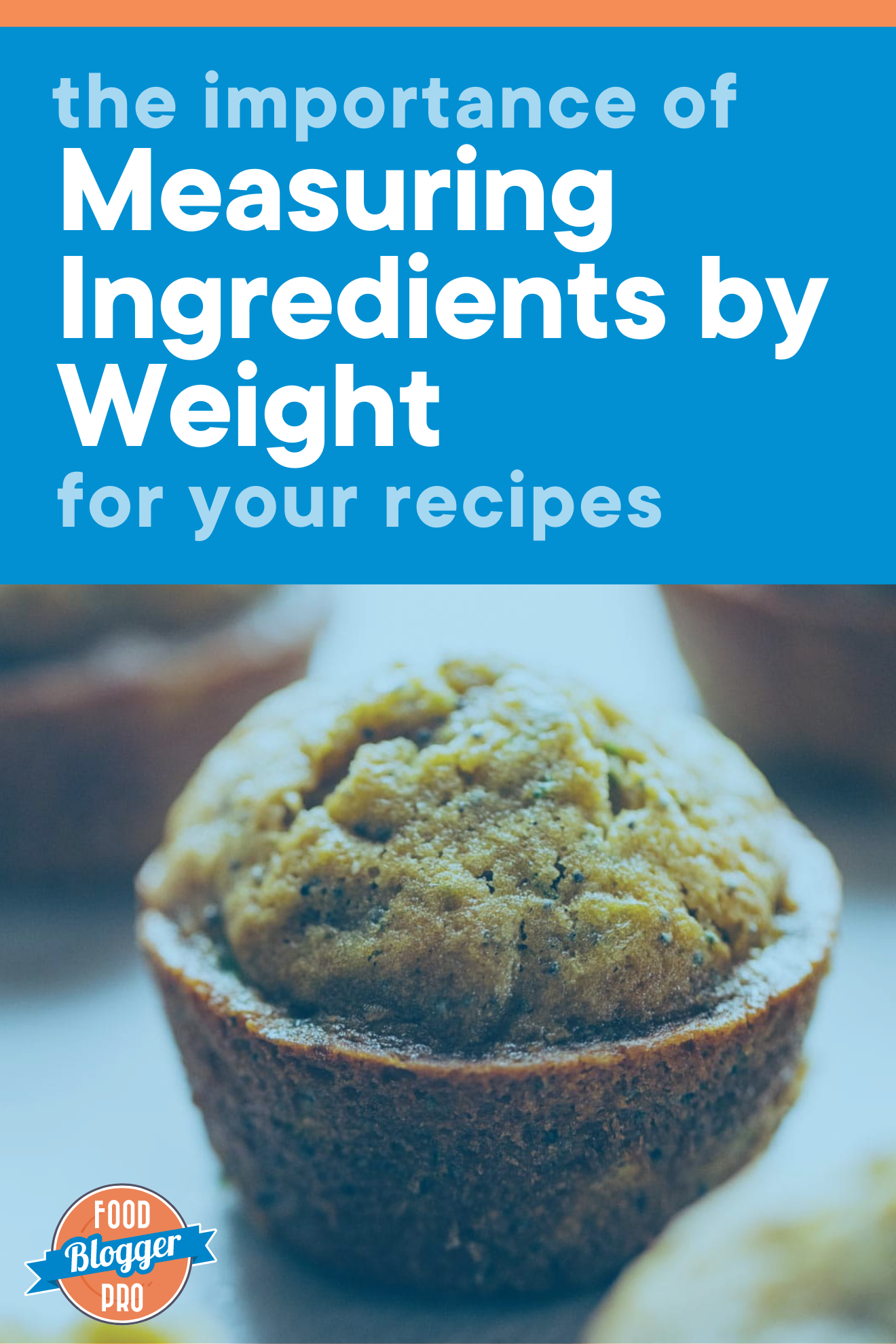 松饼图蓝叠文本读作“用权测量成份对食谱的重要性”。
