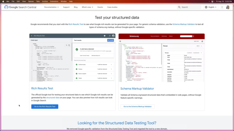 GoogleSchema测试工具页面