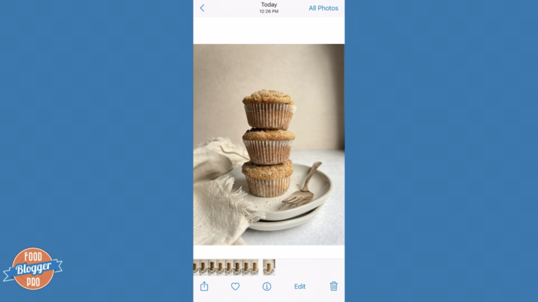 皇冠体育投注下载蓝滑带Food博客Pro标识带松饼照片截图iPhone